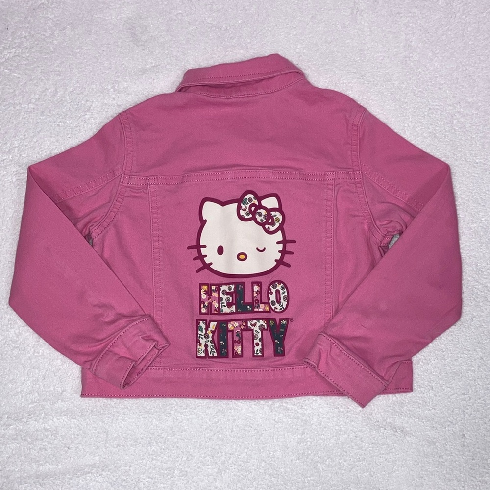 365kids hello kitty pink jean style jacket size 5